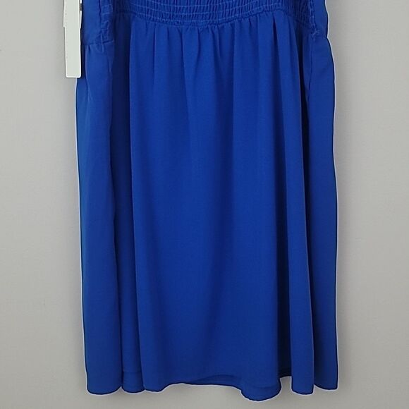 LOVE REIGN Cobalt Blue Sun Dress with Rouched Bust. Size XL - Picture 6 of 10